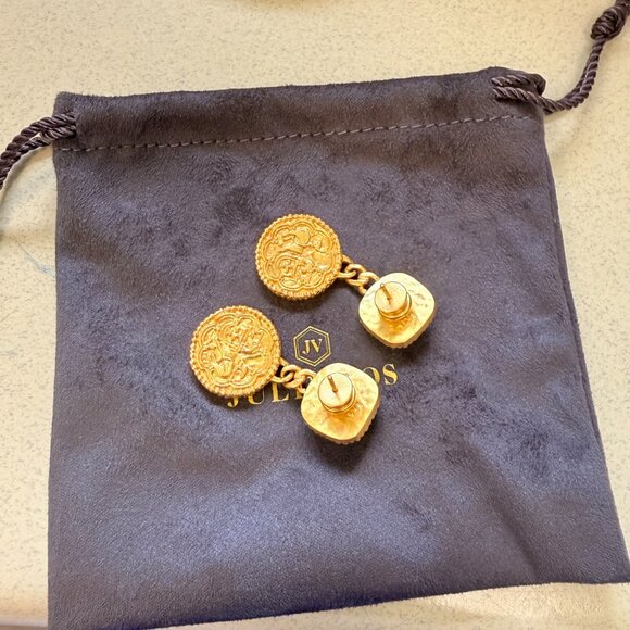 Julie Vos Trieste Coin Statement Earring - Picture 4 of 4